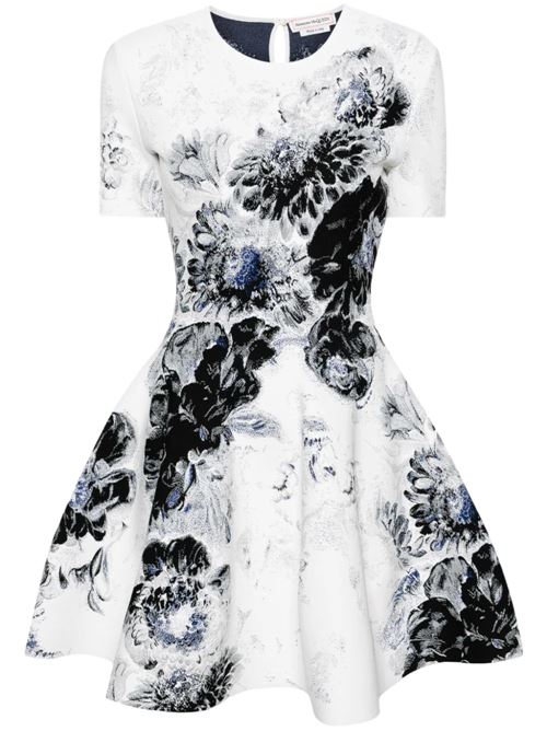 Chiaroscuro floral dress for women Alexander McQueen | 783111Q1A809137